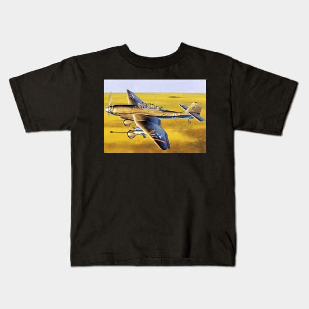 Ju87 Stuka Kids T-Shirt by Aircraft.Lover